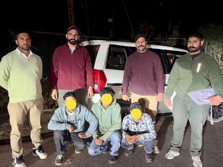नाहन मे बिरोजा फैक्टरी के नजदीक पकड़ा 6.2 ग्राम चिट्टा, एसआईयू टीम ने धरे तीन युवक