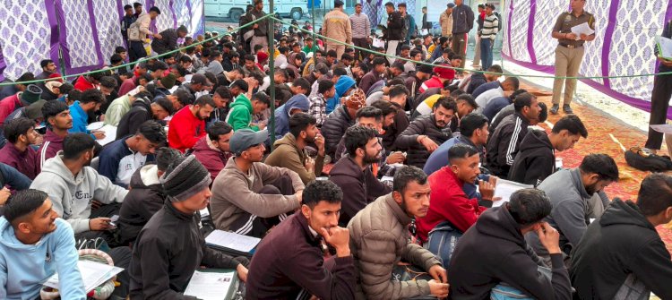 पुलिस भर्ती ....909 पुरुष अभ्यर्थियों में से 216 अभ्यर्थी शारीरिक परीक्षा में सफल