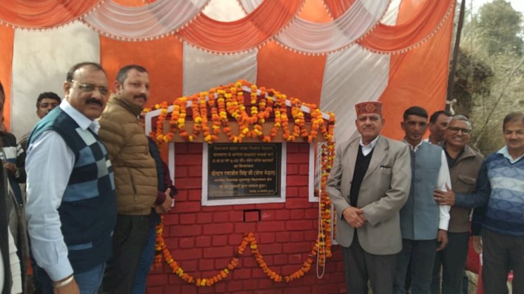 डलवाना से धंगोटा ब्राह्मणा सड़क मार्ग पर बनने जा रहे 10 मीटर स्पेन का विधायक सुजानपुर ने किया  शिलान्यास