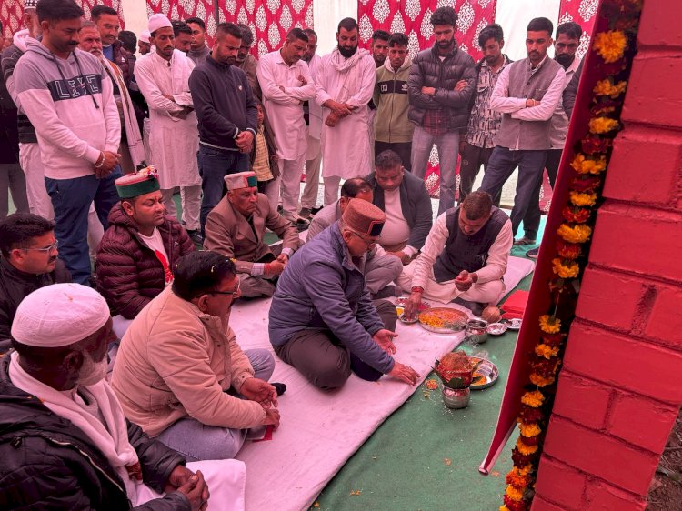 विधायक अजय सोलंकी ने किया भेड़ों गांव में लिंक रोड का उद्घाटन व डेम का शिलान्यास