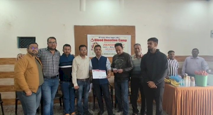 नाहन में श्री श्याम परिवार ने आयोजित किया रक्तदान शिविर..