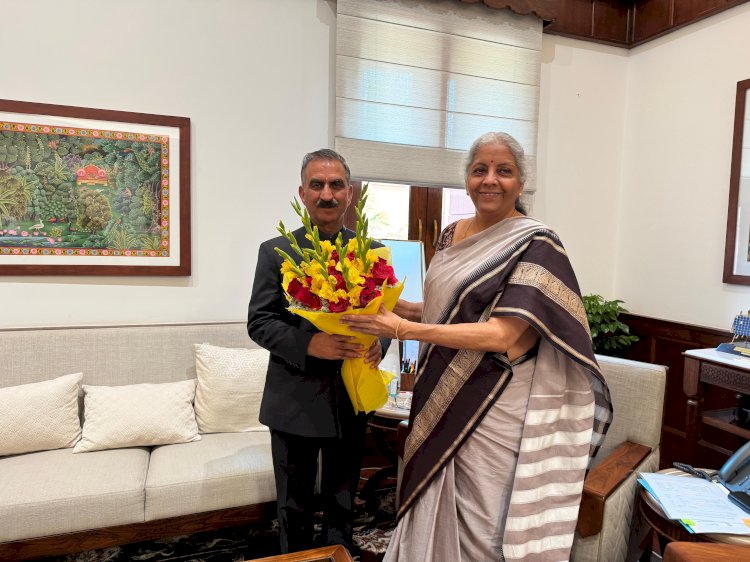 मुख्यमंत्री ने केंद्रीय वित्त मंत्री से भेंट की, प्रदेश हित के मुद्दों पर की विस्तृत चर्चा