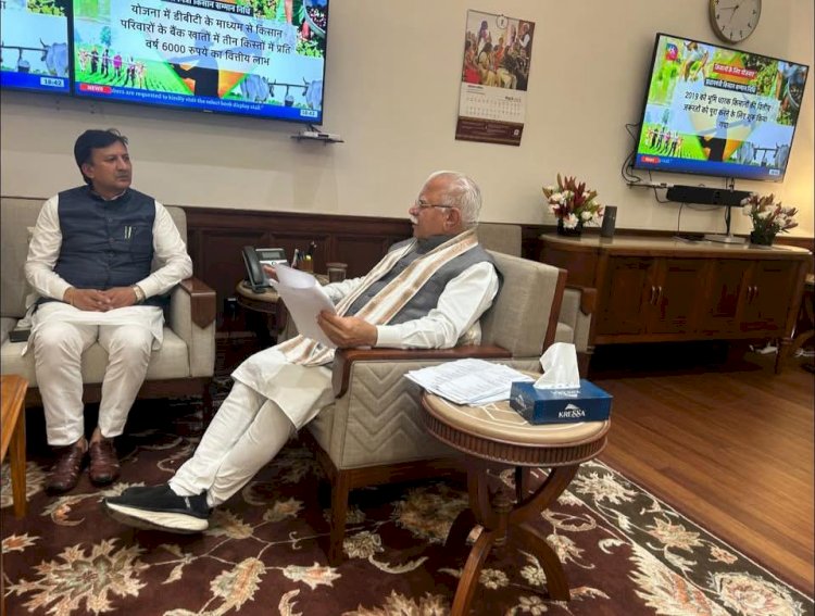 राज्यसभा सांसद ने की हरियाणा के पूर्व मुख्यमंत्री मनोहर लाल खट्टर से मुलाकात