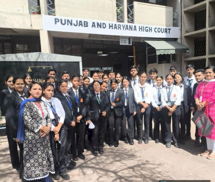 हिमाचल प्रदेश कॉलेज ऑफ लॉ कालाअंब के छात्रों ने पंजाब और हरियाणा उच्च न्यायालय का किया दौरा