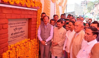 हर्षवर्धन चौहान ने शिलाई अस्पताल बिल्डिंग का किया भूमि पूजन,  19 करोड़ से निर्मित होगा 100 बिस्तरों का अस्पताल भवन