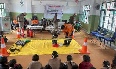 रा.वा.मा.पा कोठी व पांगी में आयोजित किया गया प्राकृतिक आपदा से बचाव बारे जागरूकता कार्यक्रम