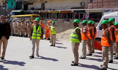 किन्नौर जिला के रामलीला मैदान पार्किंग परिसर में मेगा मॉक ड्रिल आयोजित