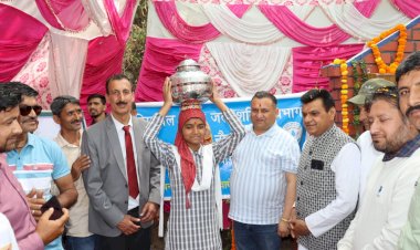 1 करोड़ 57 लख रुपए की उठाऊ पेयजल योजना का उद्घाटन उपाध्यक्ष विनय कुमार ने किया