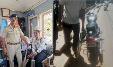 ध्वनि प्रदूषण: 2 मोटर साईकलों के साइलेंसर कब्जे में लिये,2 को चेतावनी देकर छोड़ा..