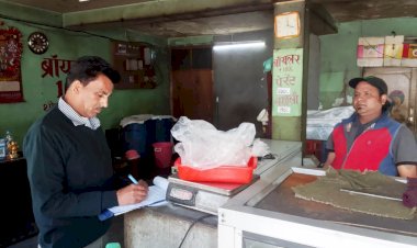 जिला किन्नौर में फल एवं सब्जी वह मीट विक्रेताओं का किया औचक निरीक्षण