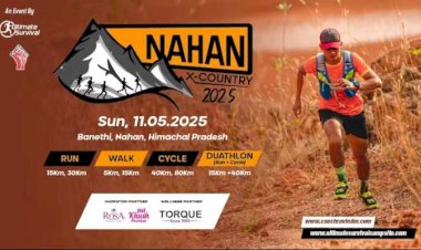 11 मई 2025 को नाहन एक्स-कंट्री रेस  का दूसरा संस्करण आयोजित  होगा