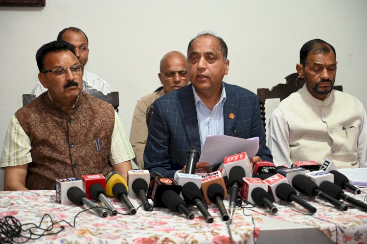 कांग्रेस पार्टी के भ्रष्टाचार का अग्रदूत है नेशनल हेराल्ड अखबार, मुख्यमंत्री सुक्खू ने नियमों के विपरीत दिया दो करोड़ से अधिक का विज्ञापन : जयराम ठाकुर