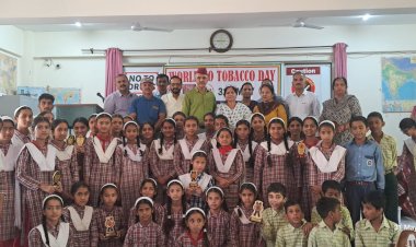 जमटा स्कूल में तंबाकू निषेध दिवस का आयोजन....