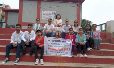 दिव्यांग बालकों  को चंडीगढ़ से दिल्ली का एक्सपोजर विजिट....