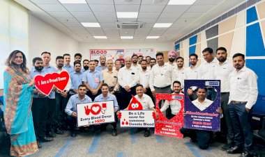 विश्व रक्तदाता पखवाड़े के तहत  रक्तदान शिविर का आयोजन, 90 यूनिट रक्त किया गया एकत्रित