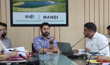 मंडी में ठोस कचरा प्रबंधन और प्लास्टिक प्रतिबंध की समीक्षा बैठक आयोजित