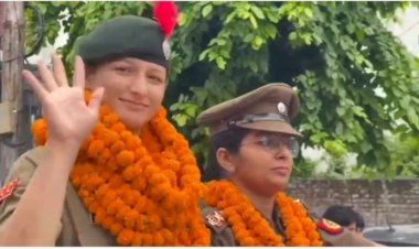 माउंट एवरेस्ट विजेता एनसीसी कैडेट्स कृतिका का पांवटा पहुंचने पर भव्य स्वागत, सम्मान में रैली का आयोजन....