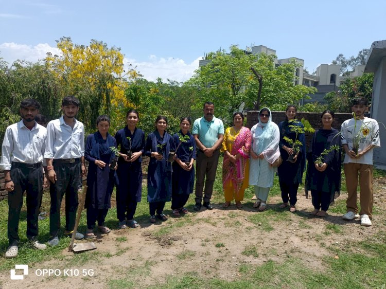 यूथ एंड इको क्लब के कार्यक्रम के अंतर्गत "एक पेड़ के मां के नाम " कार्यक्रम का आयोजन
