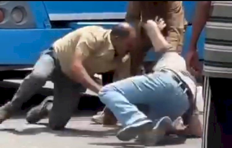 दिल्ली गेट के समीप निजी बस चालक और एचआरटीसी चालक के बीच हाथापाई,  बस के टाइम को लेकर हुआ विवाद