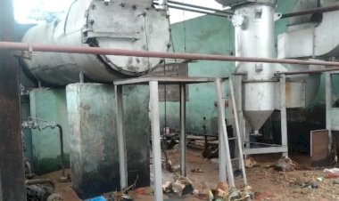 बिरोजा फैक्टरी में बरसाती पानी ने बरपाया कहर,प्लांट में 50 लाख का नुकसान..