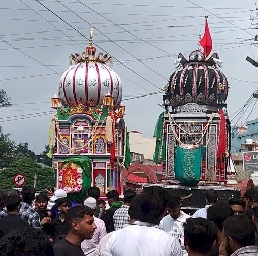 मुहर्रम पर निकला ताजियों का जुलूस, मुस्लिम समुदाय के सैकड़ों लोगों ने शिरकत की....