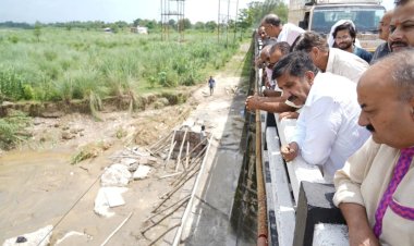 उपमुख्यमंत्री मुकेश अग्निहोत्री ने किया पंडोगा पुल का निरीक्षण, मरम्मत कार्य में तेजी के निर्देश