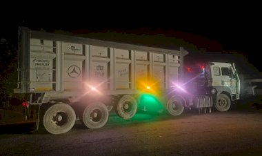 नाहन:आधा दर्जन डंपर पकड़े, 1.50 लाख जुर्माना, बीती रात खनन विभाग ने कसा शिकंजा..