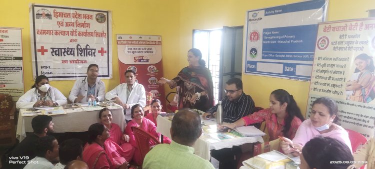 कटाह शीतला में श्रमिकों के लिए निःशुल्क चिकित्सा शिविर हुआ आयोजित