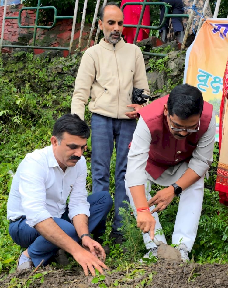 एक पेड़ मां के नाम कार्यक्रम में पहुंचे प्रदेश संगठन महामंत्री सिद्धार्थन, रोपे 51 पेड़