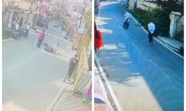 नाहन : तेज रफ्तार बाइकर ने पहले राहगीर को टक्कर मारी फिर सामने से आ रही बाइक से जा भिड़ा