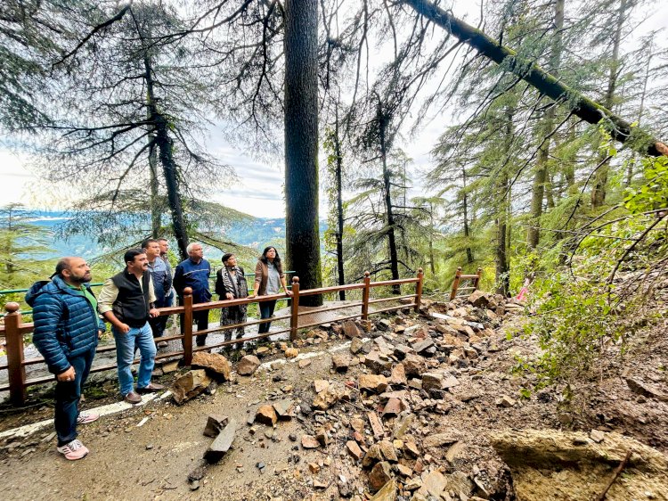 भाजपा संजौली मंडल पहुंचे रामचंद्र लिया नुकसान का जायजा