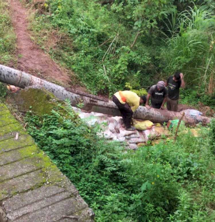 नहीं संम्भल रही गिरी पेयजल योजना: लगातार टूट रही है लाइने धौन गांव में. विभाग सांसत में..