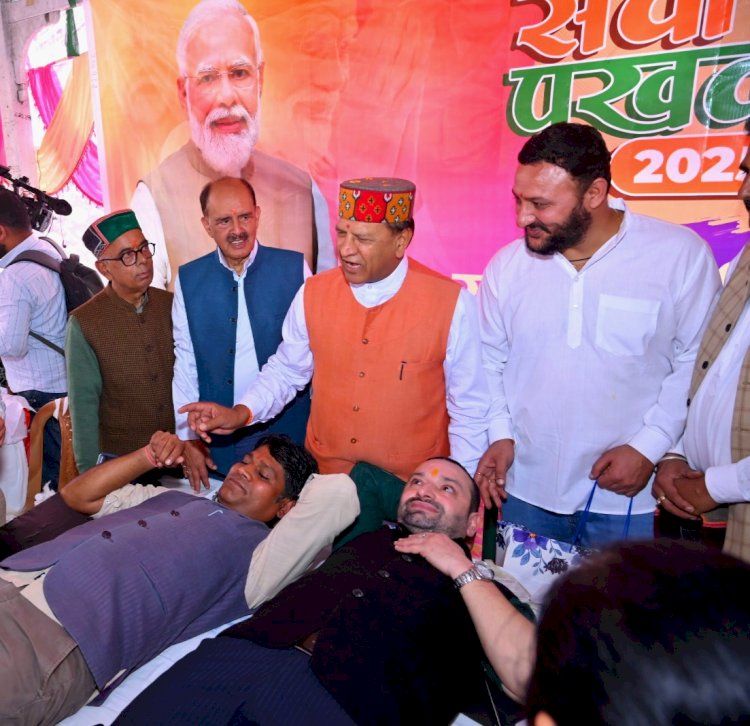 15 रक्तदान शिविरों में कुल 1414 रक्त इकाइयां एकत्रित : भाजपा