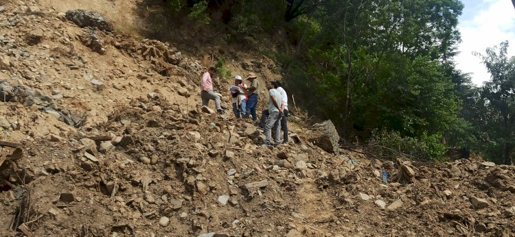 जीएसआई टीम ने कुल्लू में भूस्खलन का आकलन किया