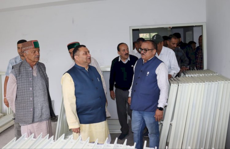 विधानसभा उपाध्यक्ष ने नोहराधार सीएचसी भवन के निर्माण कार्य का किया निरीक्षण