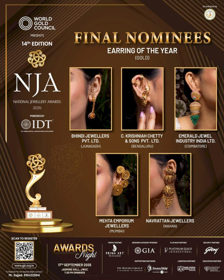 राष्ट्रीय आभूषण पुरुस्कार-2025 : नवरत्न ज्वैलर्स नाहन ने शीर्ष पांच डिजाइनों में जगह बनाई….
