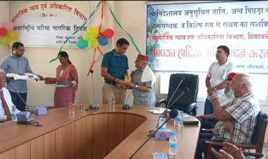 वृद्धजन दिवस पर श्रीधर शर्मा ने सीएम राहत कोष को दिए 51 हजार रुपये