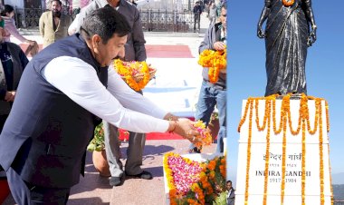 राष्ट्रीय संकल्प दिवस पर उप मुख्यमंत्री ने इंदिरा गांधी को पुष्पांजलि की अर्पित