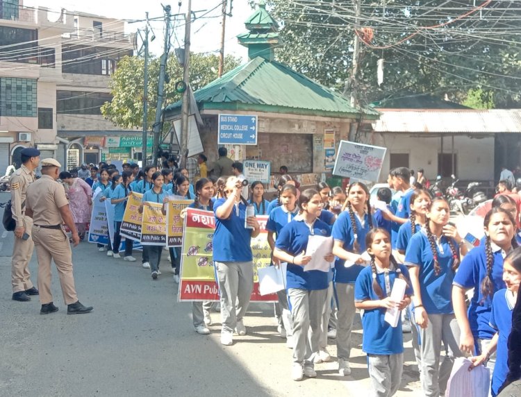 एवीएन स्कूल ने नशे के विरुद्ध चलाया जन जागरूकता अभियान ....