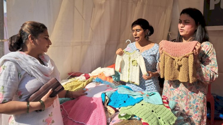 दीपावली मांडव हिम ईरा आजीविका मेले में पहाड़न स्टॉल बना आकर्षण का केंद्र