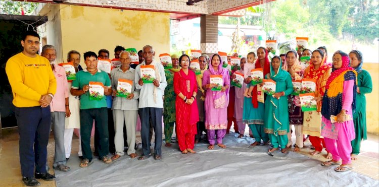 खंड परियोजना प्रबंधन इकाई ऊना द्वारा किसानों के लिए प्रशिक्षण शिविर आयोजित