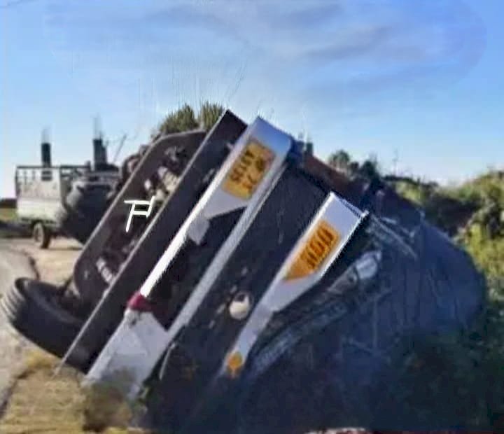 नाहन: शिमला हाईवे पर जब अचानक आ गई बिल्ली औऱ पलटा गया ट्रक,.