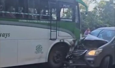 नाहन: नेशनल हाईवे पर हुआ हादसा, बनकला के नजदीक निजी बस-कार भिड़ंत...