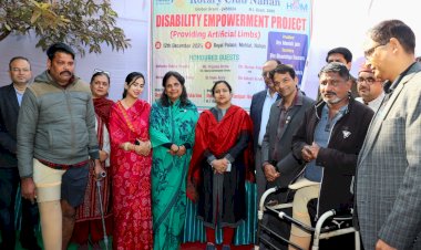 नाहन : रोटरी क्लब 15 दिव्यांग को किये गए कृत्रिम अंग प्रदान