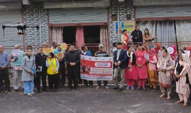 गांव कोट में निक्षय शिविर का आयोजन, ड्रोन से चलाया टीबी जागरूकता अभियान