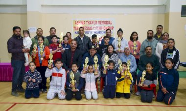 नाहन:अक्षज,आध्या,आरव,परीक्षा,रुद्राक्ष, काव्या,मनन व नव्या बने  विजेता, आशिमा ठाकुर मेमोरियल टेबल टेनिस टूर्नामेंट आयोजित..