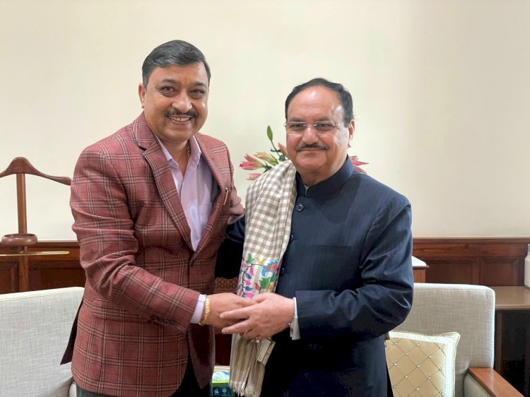 सांसद सुरेश कश्यप ने राष्ट्रीय अध्यक्ष जगत प्रकाश नड्डा से की शिष्टाचार भेंट, जन्मदिवस पर दी शुभकामनाएँ