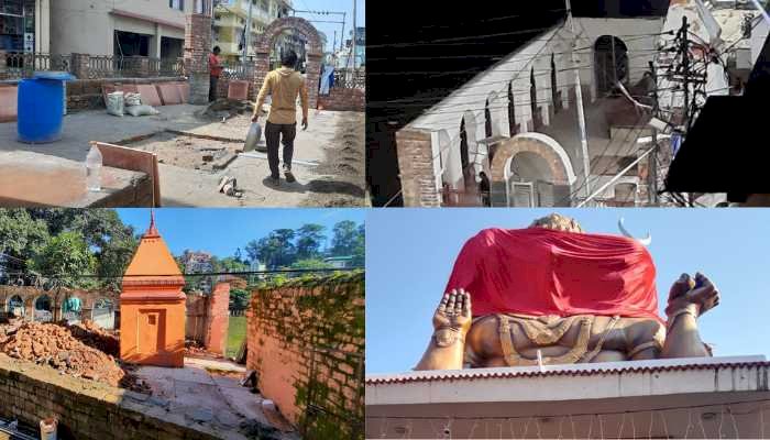 नाहन: समाज सेवियों की इच्छा शक्ति ने खंडहर को बदल डाला भव्य धार्मिक स्थल में...मन्दिर जीर्णोद्धार समिति के प्रयासों औऱ दानवीरों का सहयोग रंग  लाया....पक्का टैंक परिसर में..