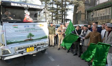 हिमाचल प्रदेश ने भूटान को भेंट किए चिलगोजा के पौधे, मुख्यमंत्री ने वाहन को हरी झंडी दिखा किया रवाना