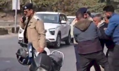 नाहन: सड़क पर अचानक आया बंदर बाइक सवार पलटा, पीछे आ रही दो  कारें भिड़ी,कांसी वाला में हूआ हादसा..